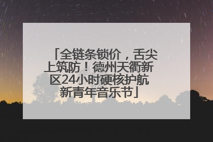 全链条锁价，舌尖上筑防！德州天衢新区24小时硬核护航新青年音乐节